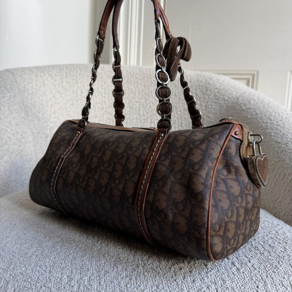 2006 Dior Romantique Trotter Brown Shoulder Bag