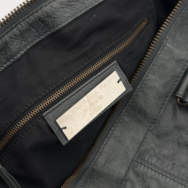 2011 Balenciaga Motocross Classic Weekender Dark Green Handbag