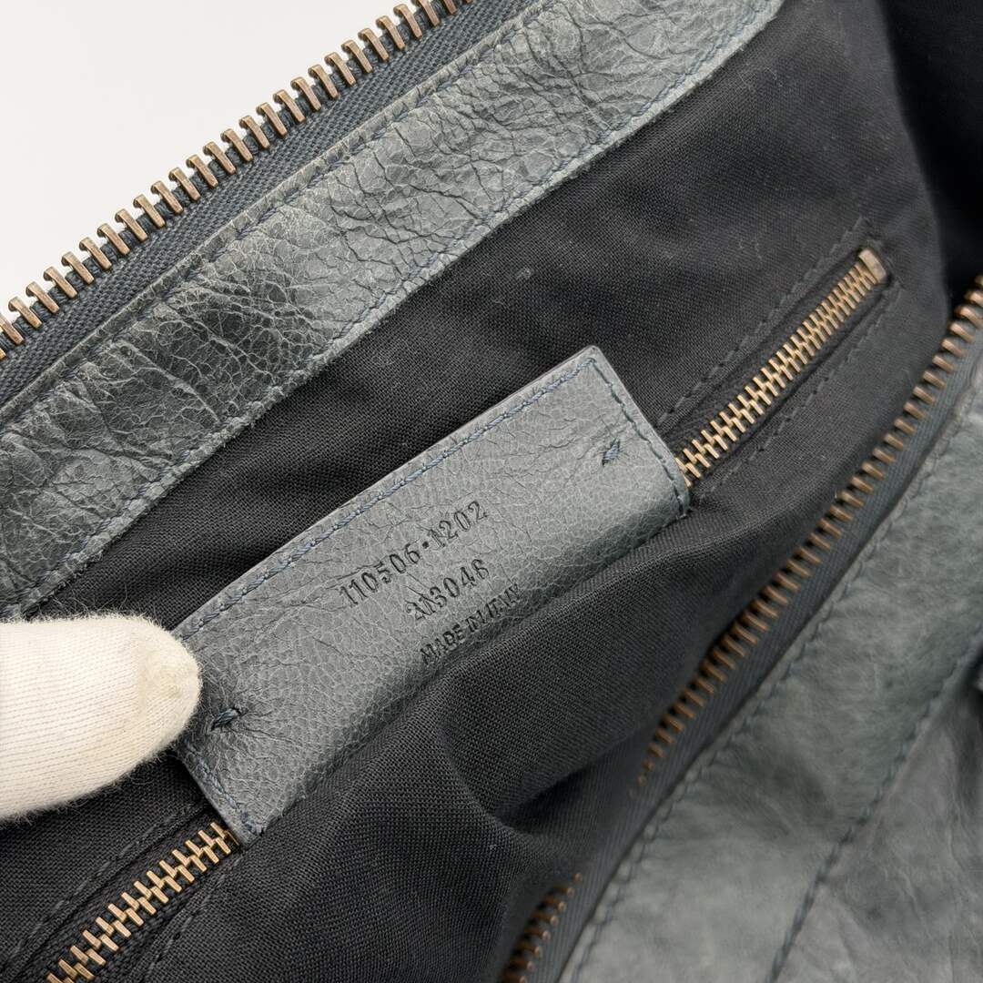 2011 Balenciaga Motocross Classic Weekender Dark Green Handbag