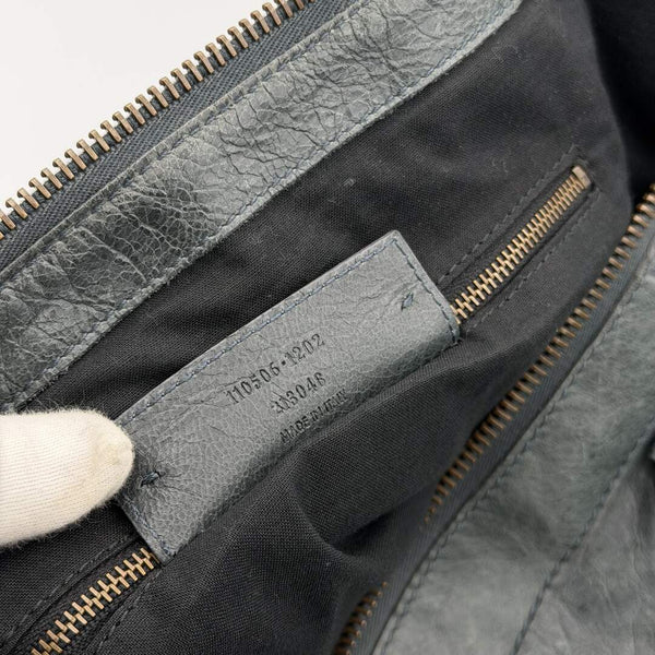 2011 Balenciaga Motocross Classic Weekender Dark Green Handbag