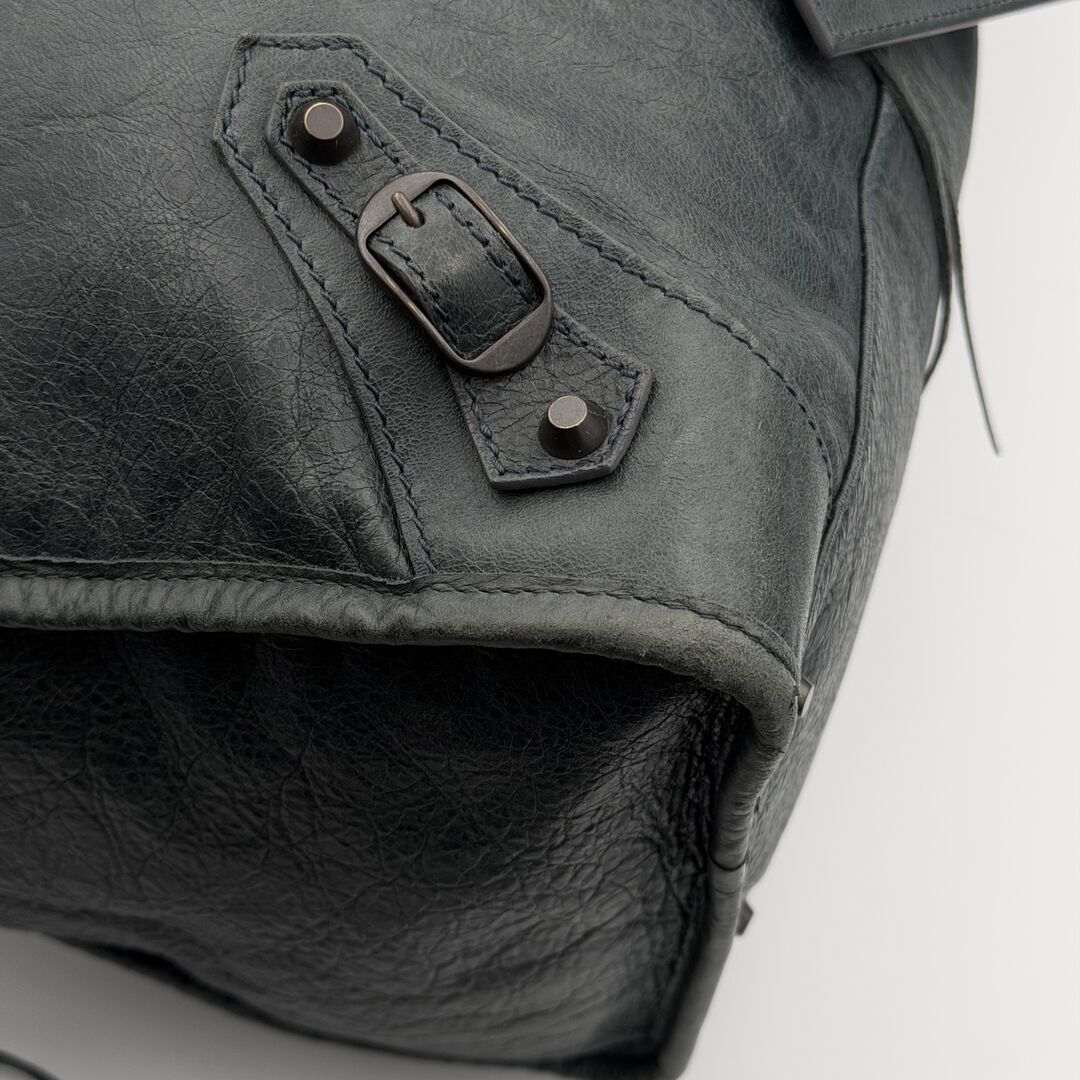 2011 Balenciaga Motocross Classic Weekender Dark Green Handbag