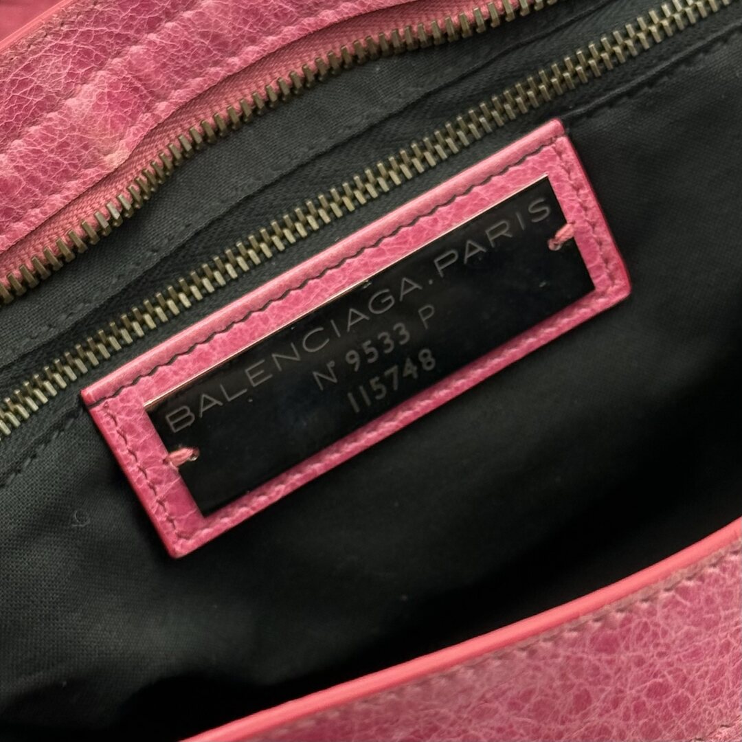 2010 Balenciaga The City Leather Pink Shoulder Bag