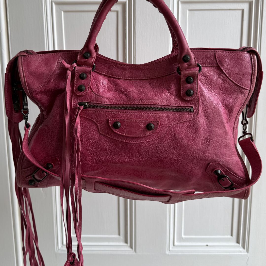 2010 Balenciaga The City Leather Pink Shoulder Bag