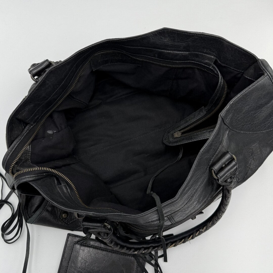 2003 Balenciaga Motocross Classic Back Leather Handbag