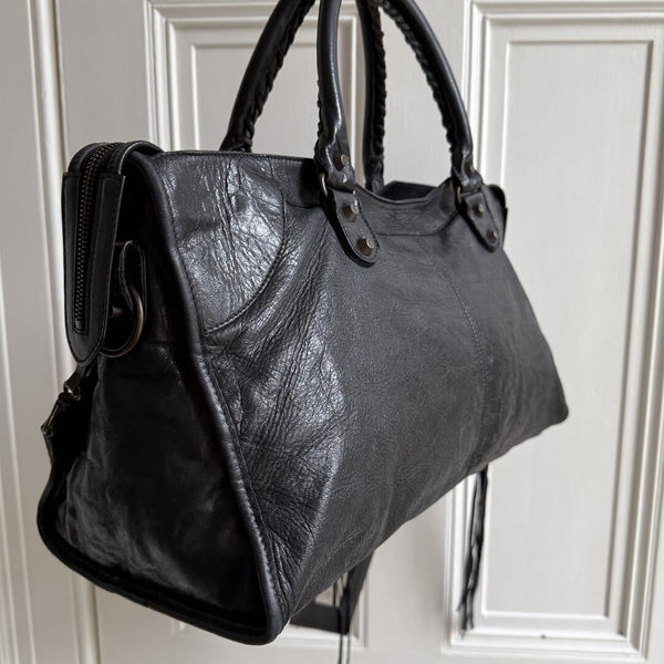 2003 Balenciaga Motocross Classic Back Leather Handbag