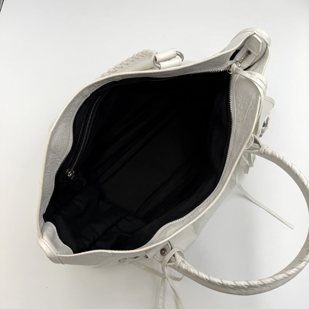 2025 Balenciaga Le City White Leather Bag
