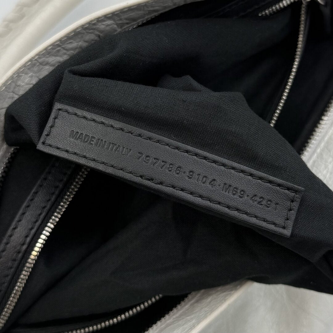 2025 Balenciaga Le City White Leather Bag