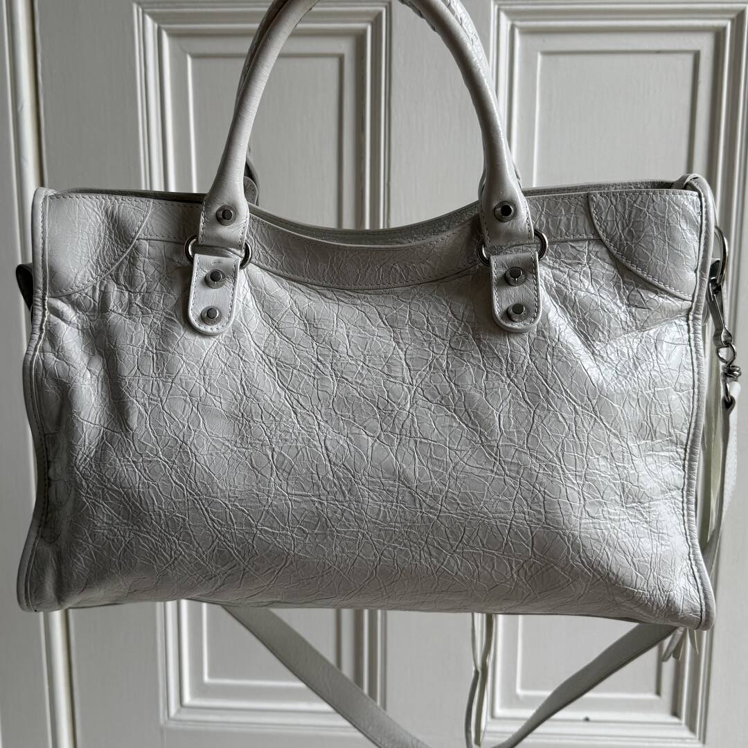 2025 Balenciaga Le City White Leather Bag