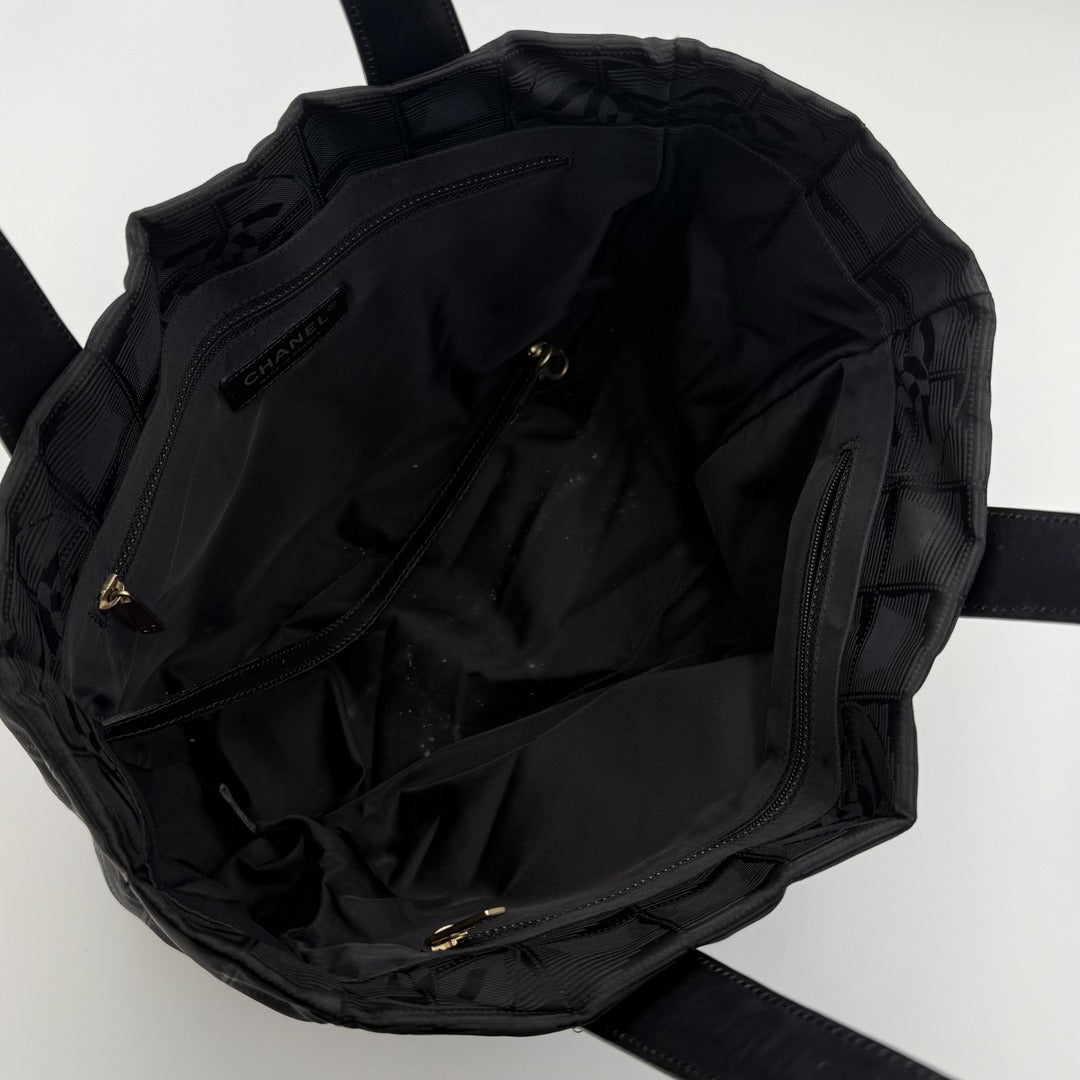 2004 Chanel CC Travel Line Black Mini Tote Bag