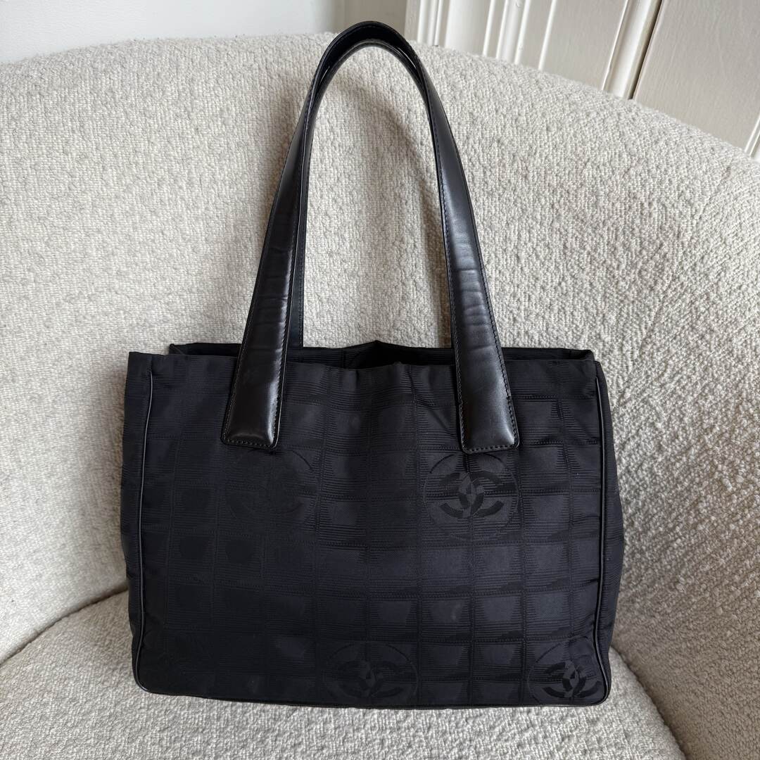 2004 Chanel CC Travel Line Black Mini Tote Bag