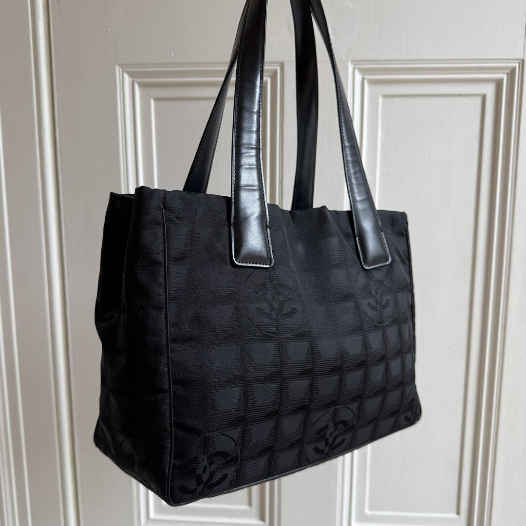 2004 Chanel CC Travel Line Black Mini Tote Bag