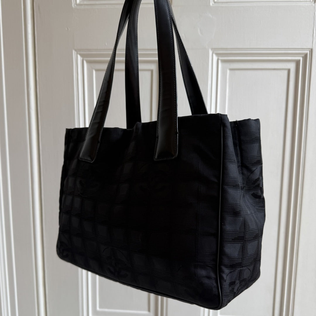 2004 Chanel CC Travel Line Black Mini Tote Bag