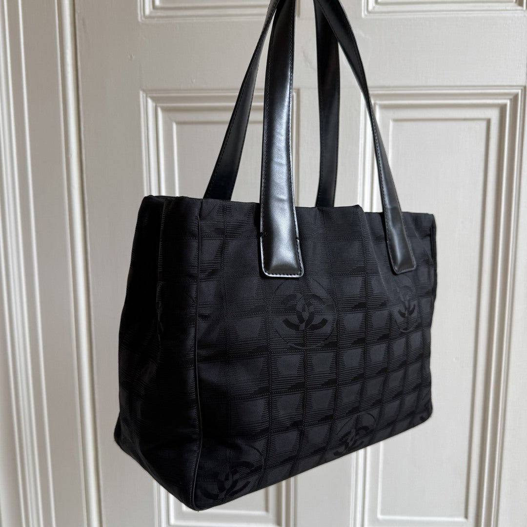 2004 Chanel CC Travel Line Black Mini Tote Bag