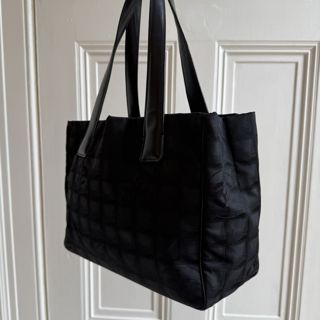 2004 Chanel CC Travel Line Black Mini Tote Bag