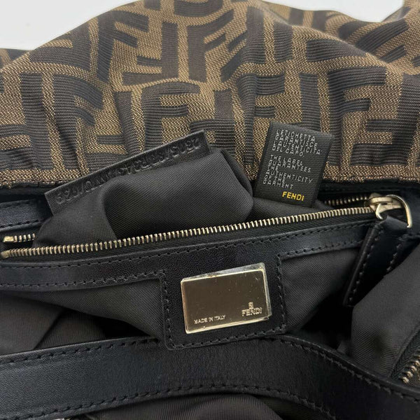 Fendi Zucca Charm Shoulder Bag