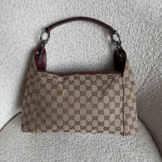 Gucci GG Canvas Red Shoulder Bag