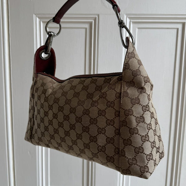 Gucci GG Canvas Red Shoulder Bag
