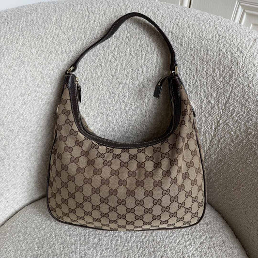 Gucci GG Canvas Brown Shoulder Bag