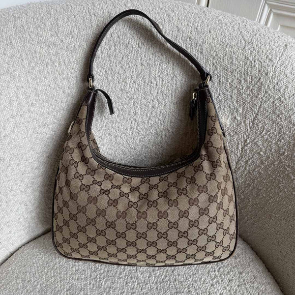 Gucci GG Canvas Brown Shoulder Bag