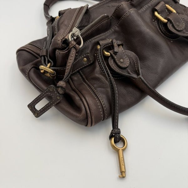 Chloe Paddington Leather Dark Brown Shoulder Bag