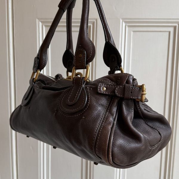 Chloe Paddington Leather Dark Brown Shoulder Bag