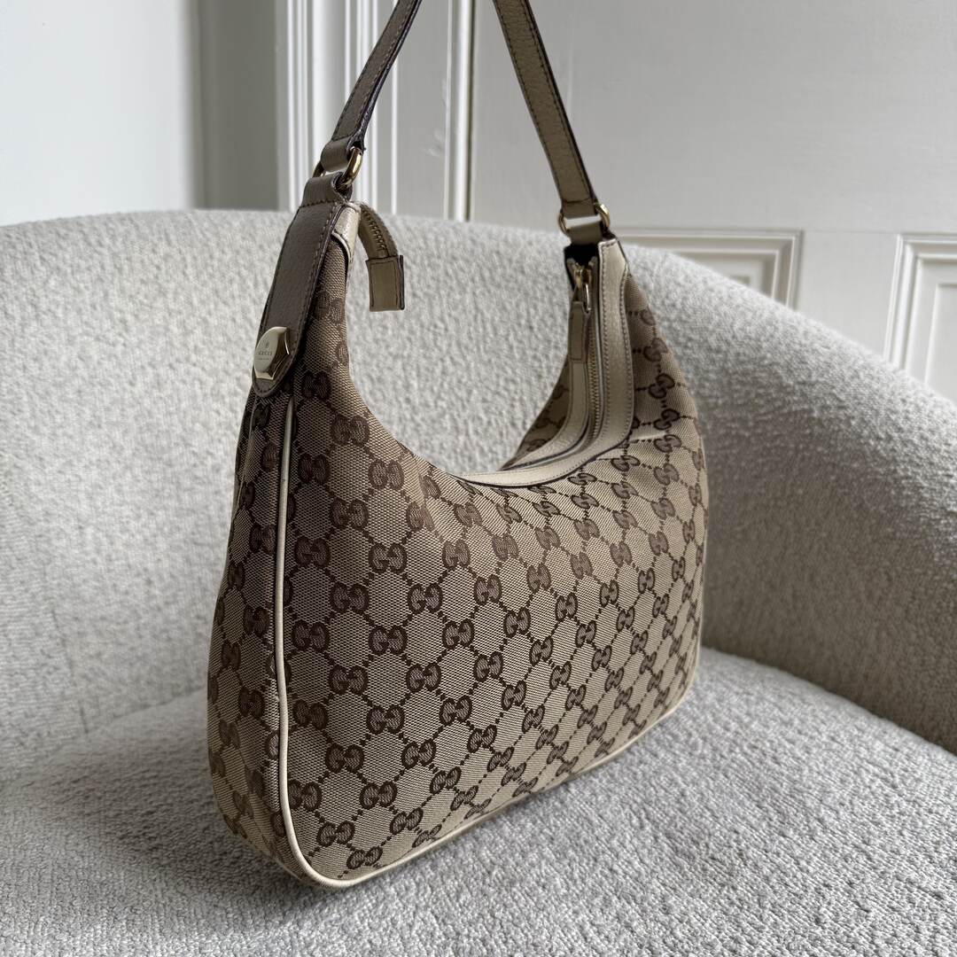 Gucci GG Canvas White Shoulder Bag