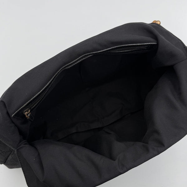 Gucci GG Canvas Bamboo Black Handbag