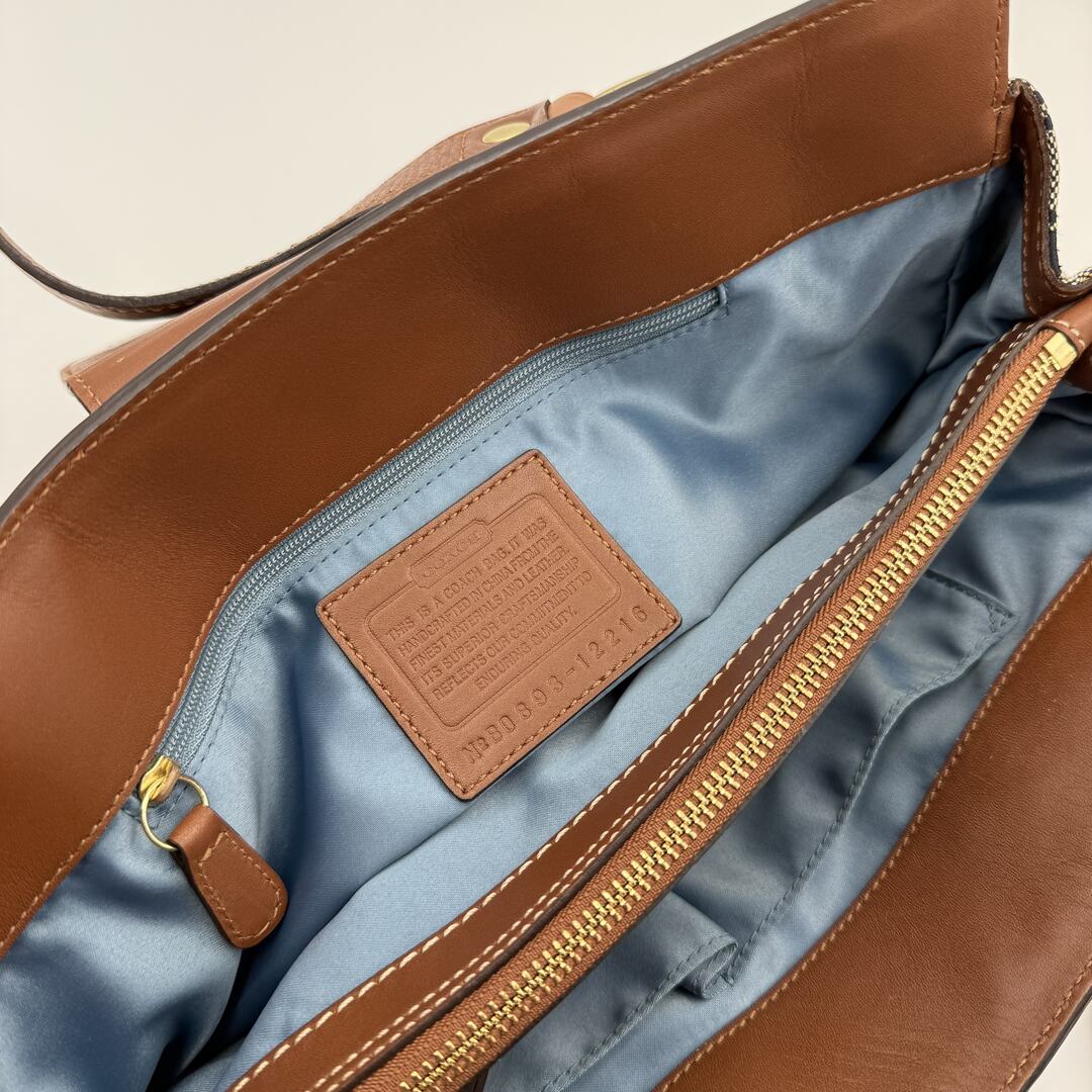 Coach Patchwork Signature Denim Shoulder Bag