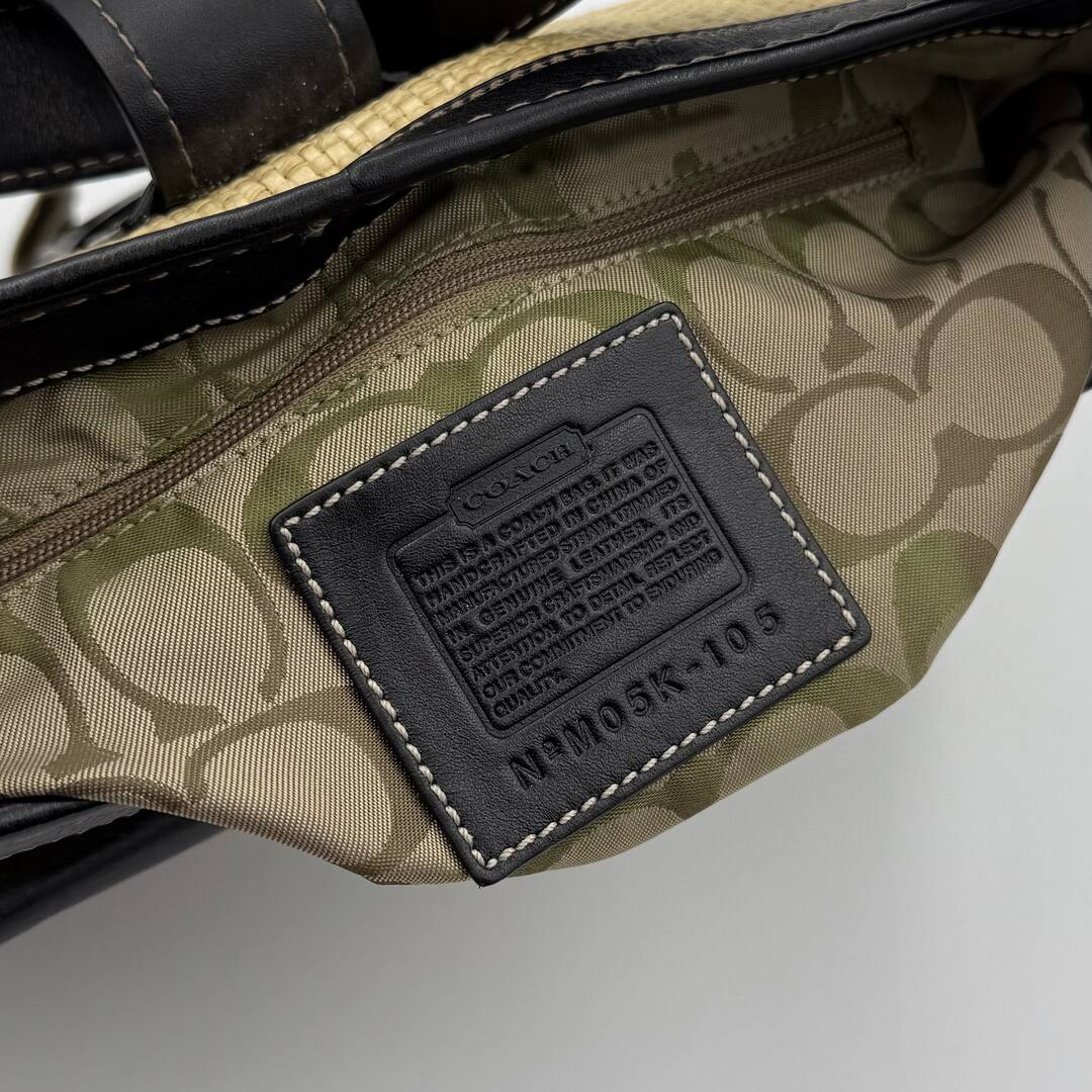 Coach Legacy Straw Black Shoulder Bag