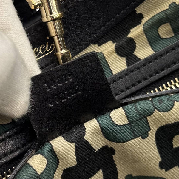 Gucci Guccissima Jackie Leather Black Shoulder Bag