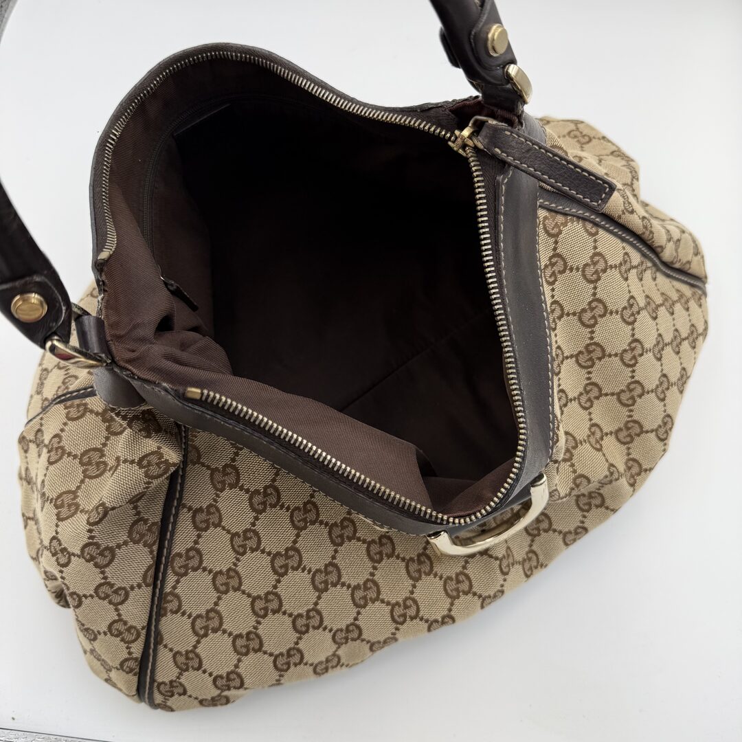 Gucci GG Canvas Abbey Brown Shoulder Bag