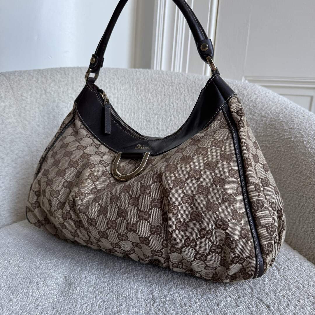 Gucci GG Canvas Abbey Brown Shoulder Bag