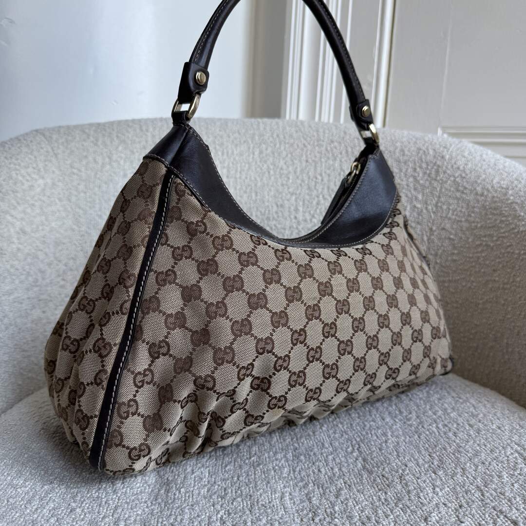Gucci GG Canvas Abbey Brown Shoulder Bag