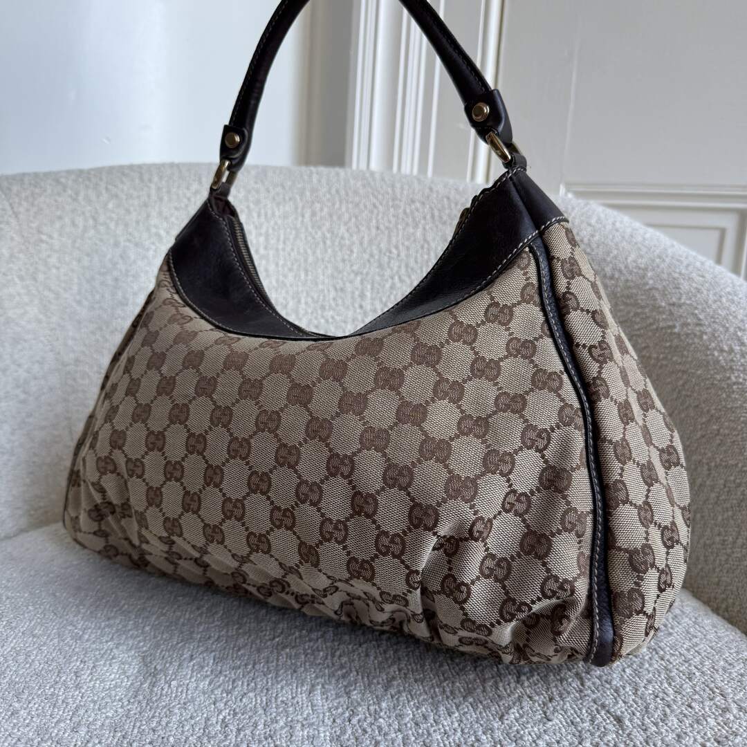 Gucci GG Canvas Abbey Brown Shoulder Bag
