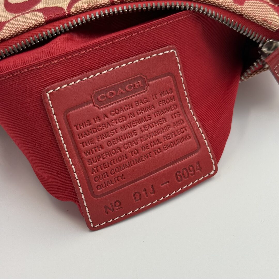 RARE Coach Signature Demi Red Shoulder Bag