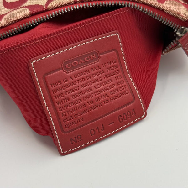 RARE Coach Signature Demi Red Shoulder Bag