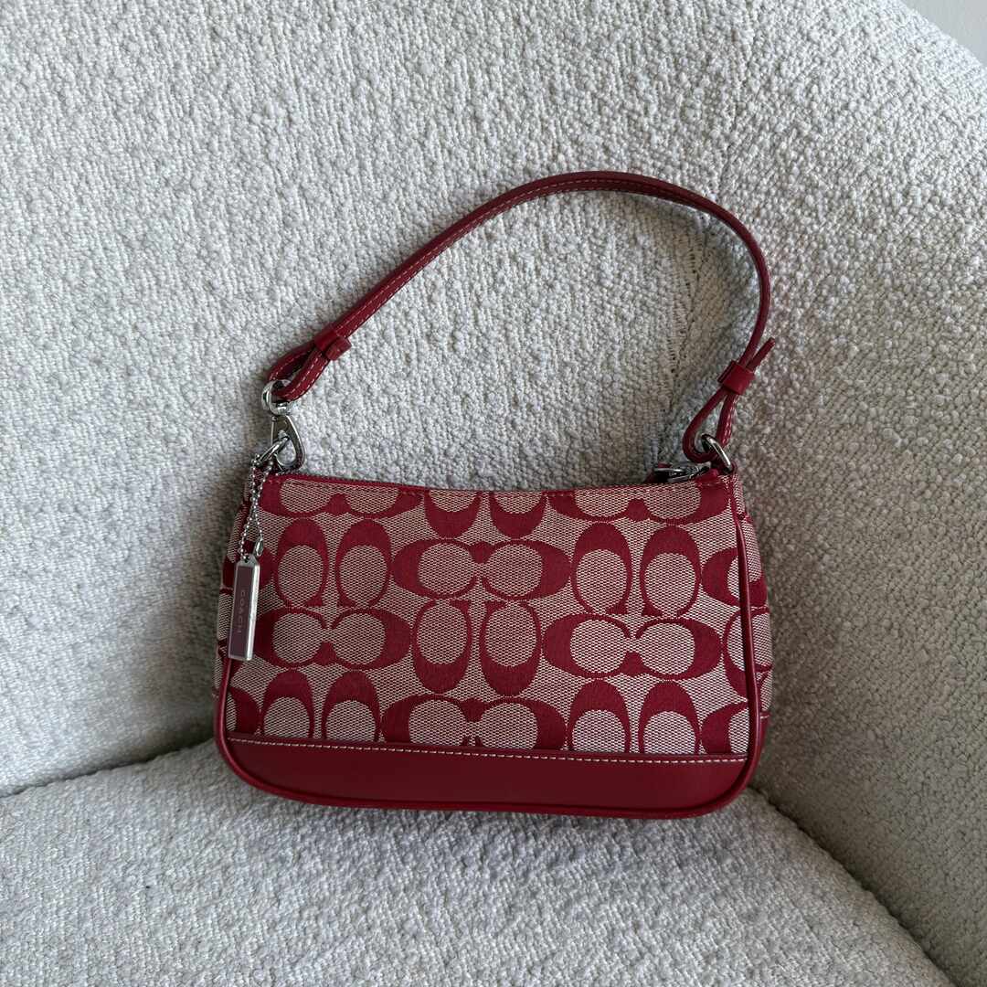 RARE Coach Signature Demi Red Shoulder Bag