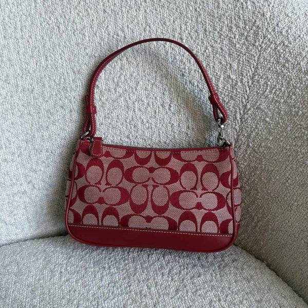 RARE Coach Signature Demi Red Shoulder Bag