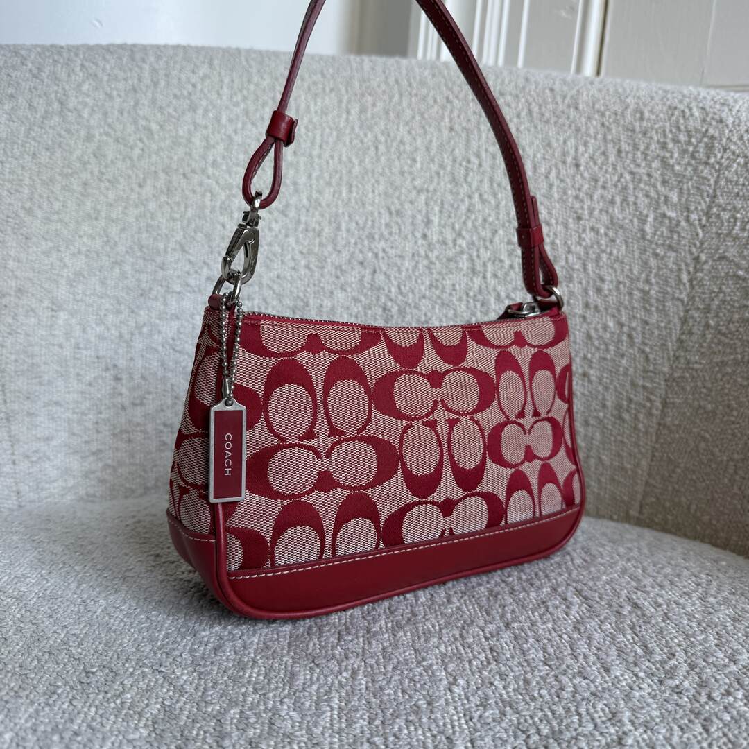 RARE Coach Signature Demi Red Shoulder Bag