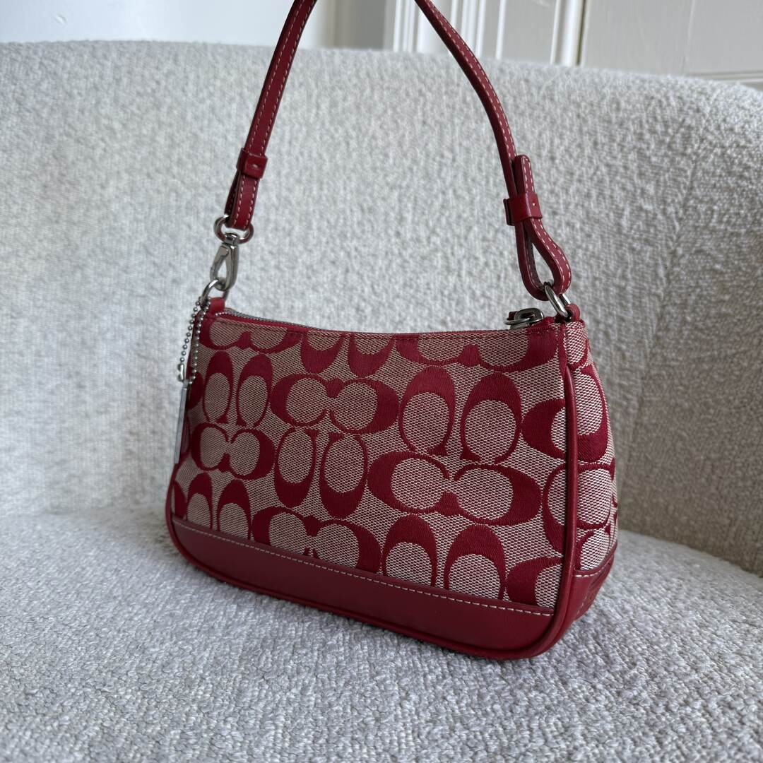RARE Coach Signature Demi Red Shoulder Bag