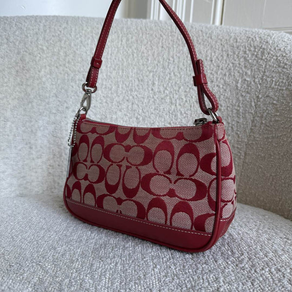 RARE Coach Signature Demi Red Shoulder Bag