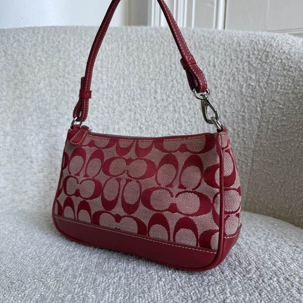 RARE Coach Signature Demi Red Shoulder Bag