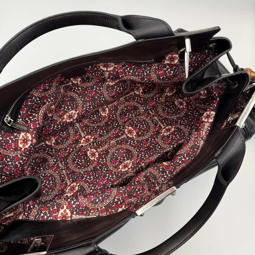 Gucci Race Indy Black Leather Handbag