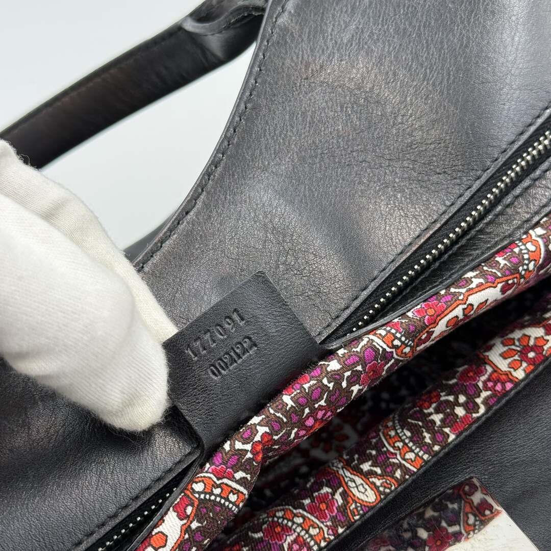 Gucci Race Indy Black Leather Handbag