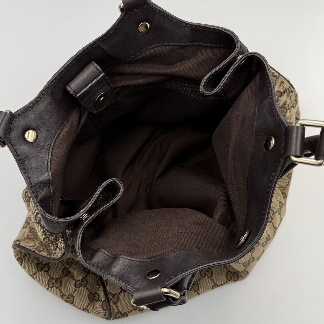 Gucci GG Canvas Sukey Brown Tote Bag