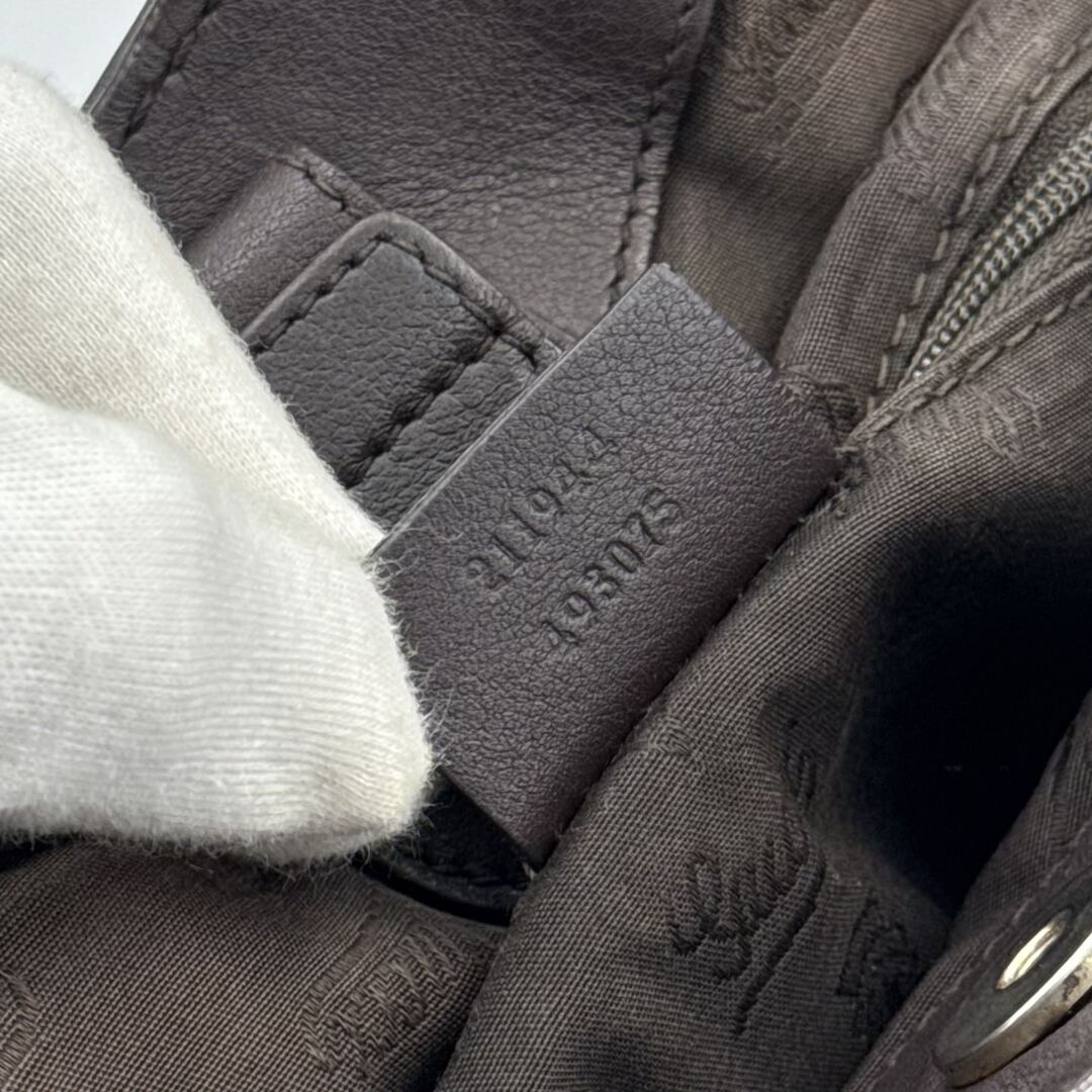 Gucci Guccissima Sukey Leather Brown Tote Bag