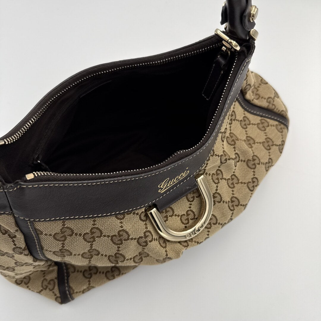 Gucci GG Canvas Abbey Brown Shoulder Bag