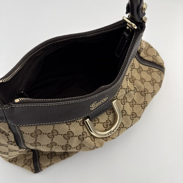 Gucci GG Canvas Abbey Brown Shoulder Bag