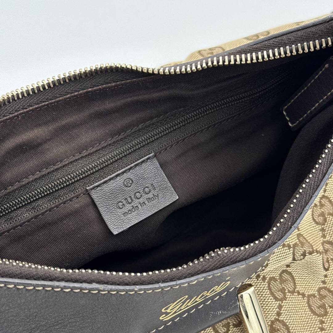 Gucci GG Canvas Abbey Brown Shoulder Bag