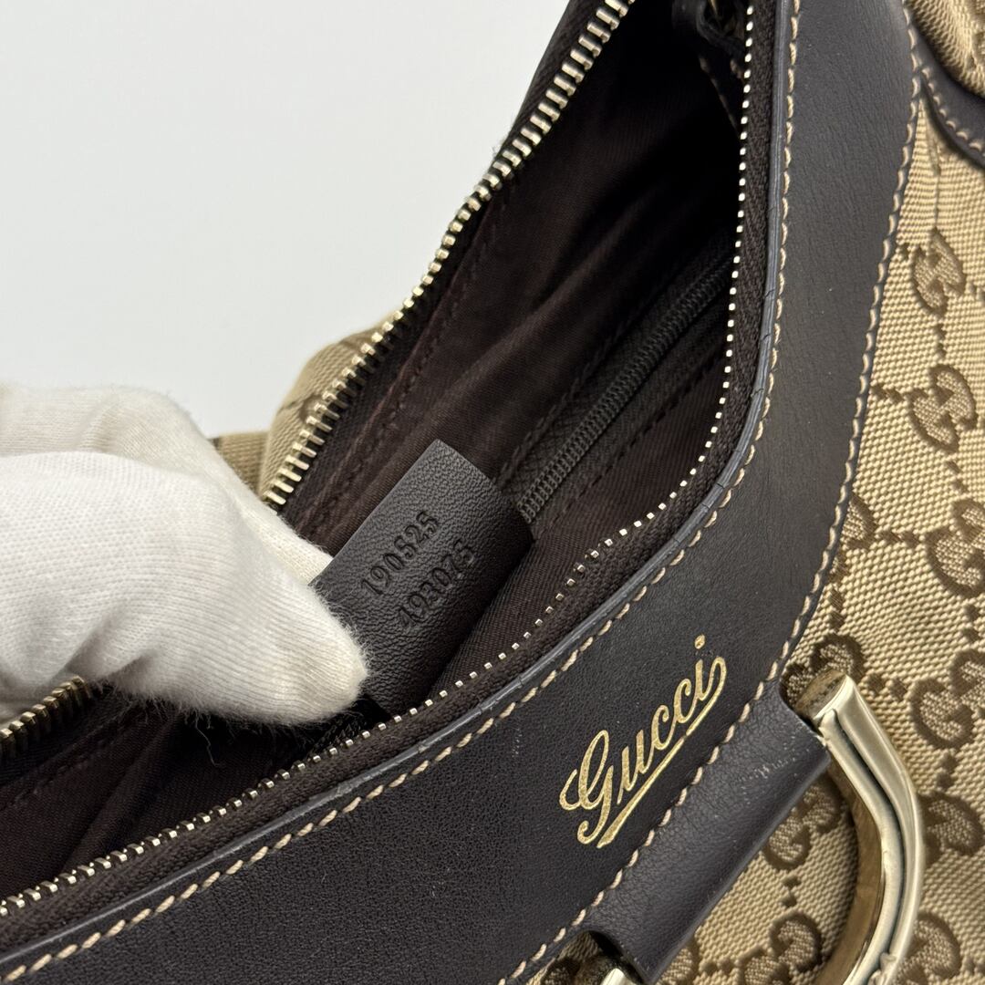 Gucci GG Canvas Abbey Brown Shoulder Bag